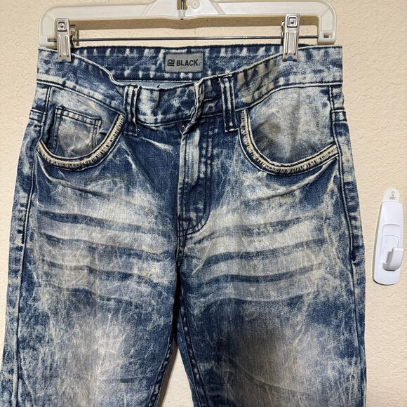 CJ Black Premium Jeans Mens 28x30 Relaxed Straight Acid Wash Denim Y2K - Picture 5 of 8